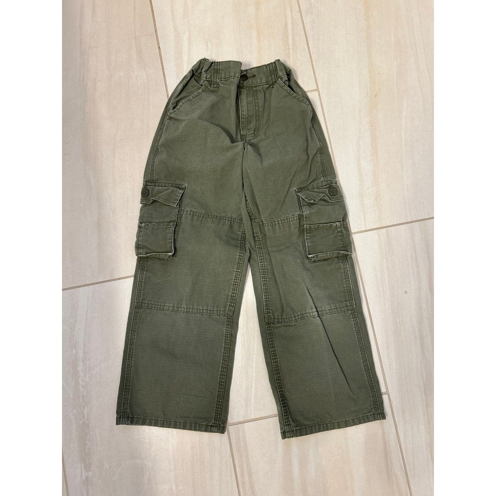 COPY - Carhartt Boys Cotton Canvas Pants Army Green Size 7